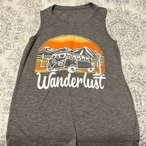 Grey “Wanderlust” Tank